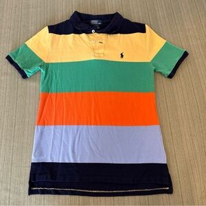 Polo Ralph Lauren size 14/16 striped youth boys multicolored polo pullover